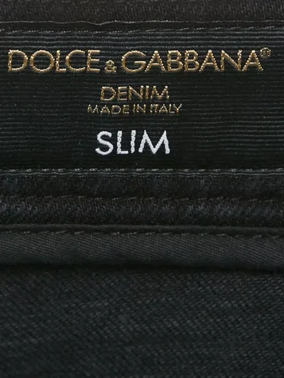 Pre-owned Dolce & Gabbana Slim-fit Jeans In Black