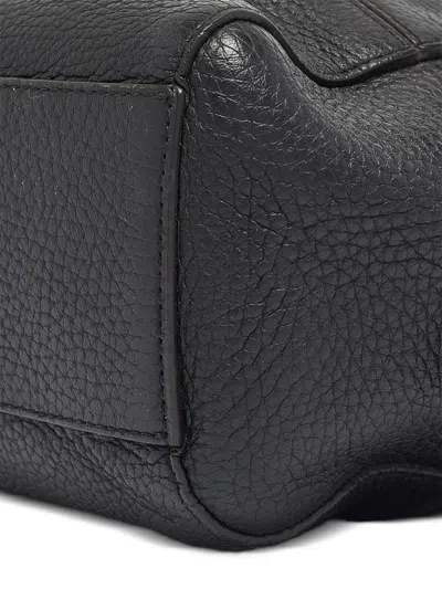 Pre-owned Furla Pebble-leather Satchel Bag In Black