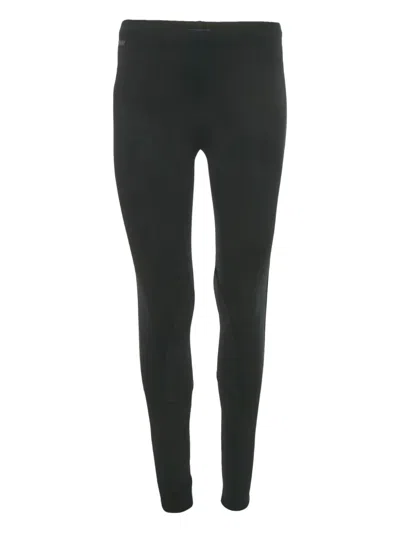 Pre-owned Polo Ralph Lauren Logo-detail Leggings In Black