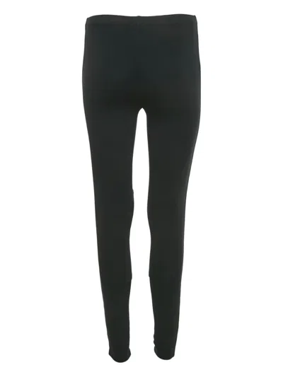 Pre-owned Polo Ralph Lauren Logo-detail Leggings In Black