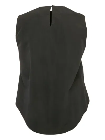 Pre-owned Kenzo Embroidered Sleeveless Top In Black