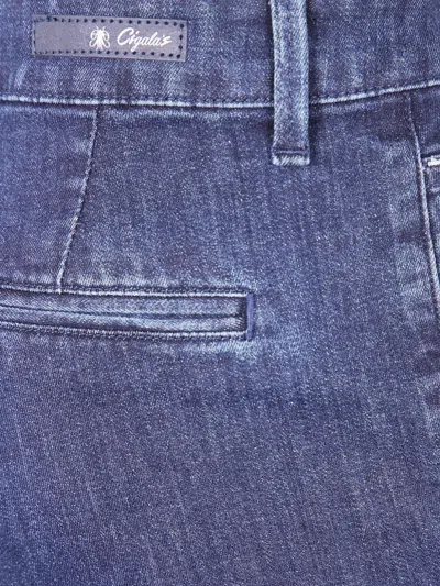 Cigala's "chino Flare" Trousers In Blue