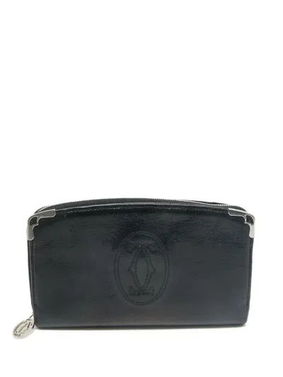 Pre-owned Cartier Marcello De  Wallet In Black