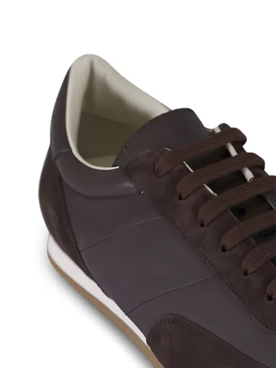 Common Projects Suede Panel Trainers In Brown