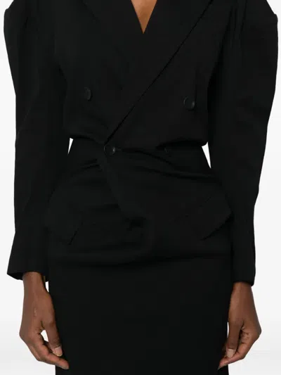 Issey Miyake Like Torso Like Blazer Maxi Dress In Black