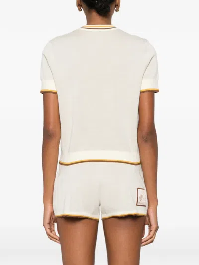 Zimmermann Daylightpam-tree Jacquard T-shirt In Neutral