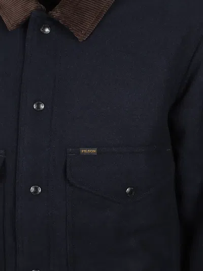 Filson Corduroy-collar Jacket In Blue