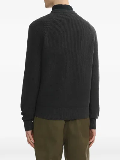 Fred Perry Logo-embroidered Sweater In Gray