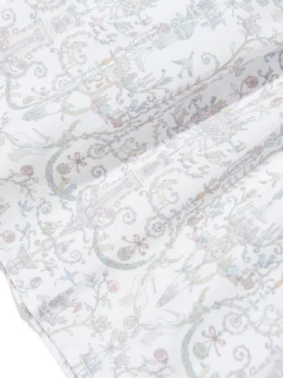 几何图案荷叶边饰连衣裙