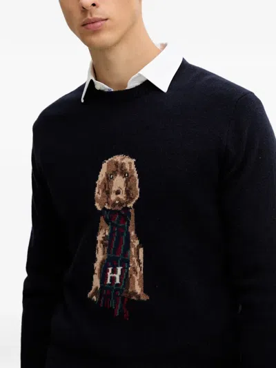 Hackett Long-sleeve Sweater In Black