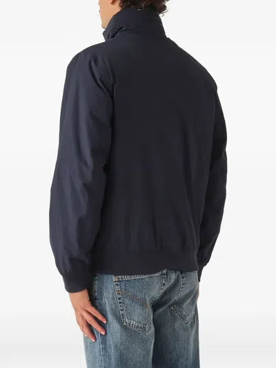 K-way Zip-fastening Jacket In Blue