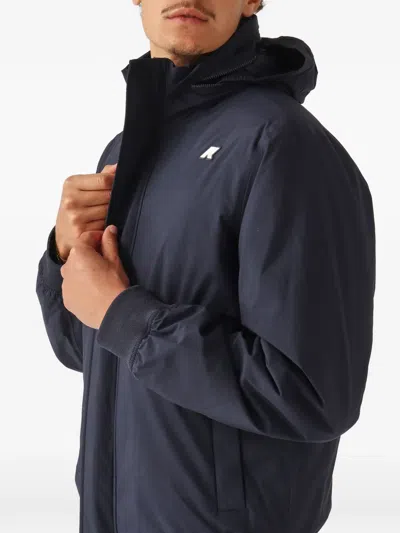 K-way Zip-fastening Jacket In Blue