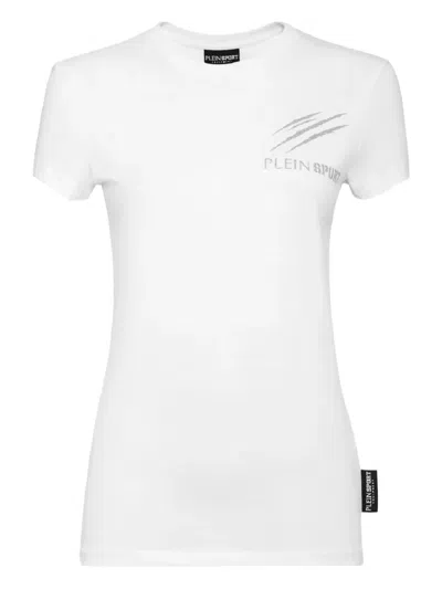Plein Sport Logo-print Cotton T-shirt In White
