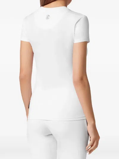 Plein Sport Logo-print Cotton T-shirt In White