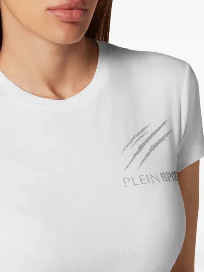 Plein Sport Logo-print Cotton T-shirt In White
