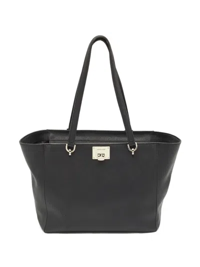 Pre-owned Michael Michael Kors Tina Tote Bag In Black