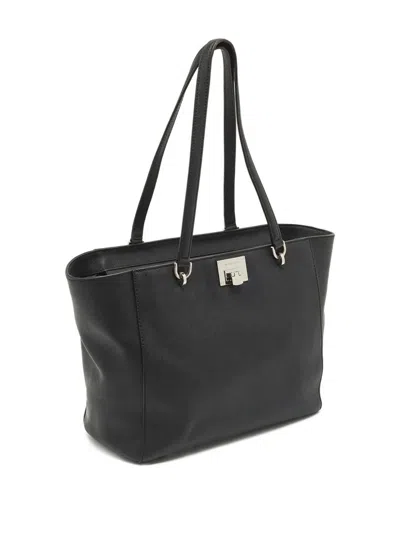 Pre-owned Michael Michael Kors Tina Tote Bag In Black