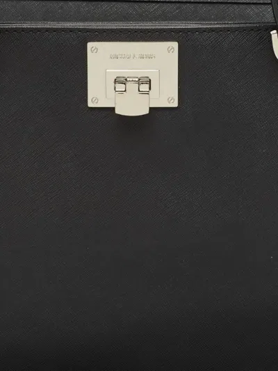 Pre-owned Michael Michael Kors Tina Tote Bag In Black