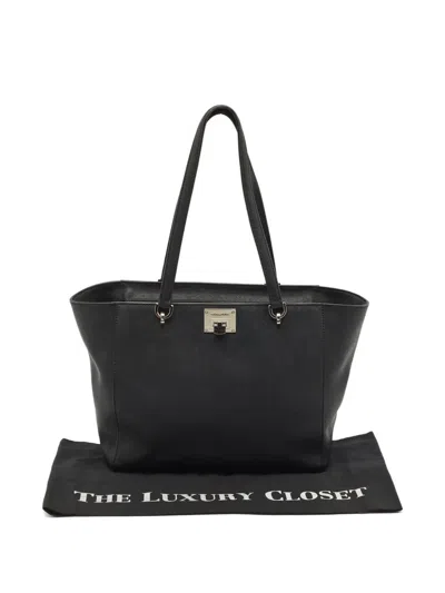 Pre-owned Michael Michael Kors Tina Tote Bag In Black