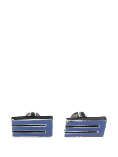 Pre-owned Etro 157518 Blue In Silver