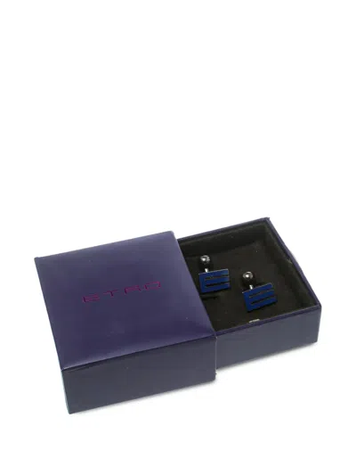 Pre-owned Etro 157518 Blue In Silver