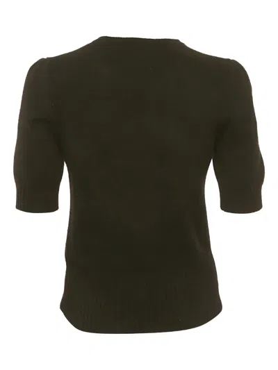 Pre-owned Dolce & Gabbana Appliqué Short-sleeve Sweater In Black