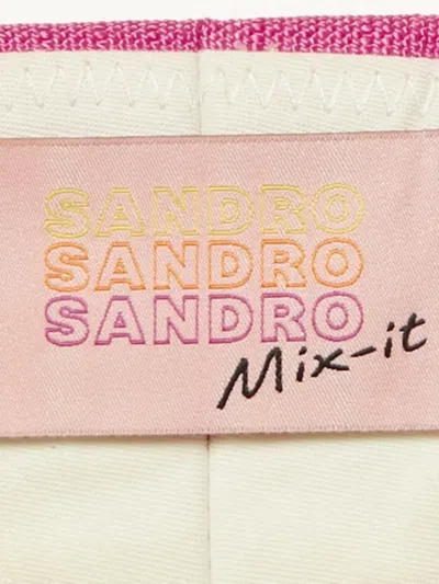 Pre-owned Sandro Pleated Crepe Shorts In Pink