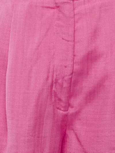 Pre-owned Sandro Pleated Crepe Shorts In Pink