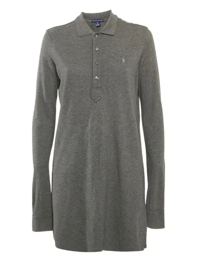 Pre-owned Polo Ralph Lauren Cotton Polo Dress In Gray