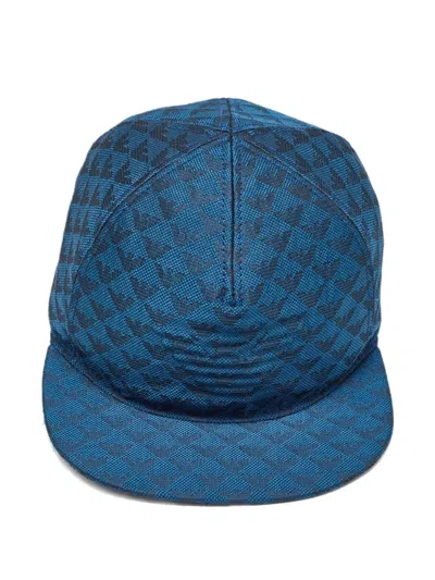 Pre-owned Emporio Armani 2000s Monogram Baseball Cap In Blue