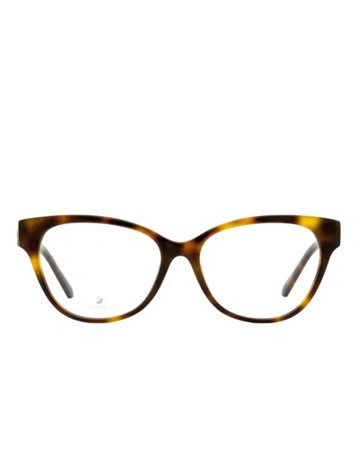 Swarovski Eyewear Sk5392 Glasses In Brown