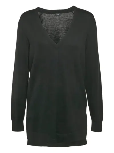 Pre-owned Joseph V-neck Wool Sweater In Black
