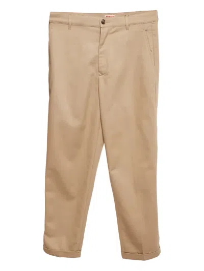 Pre-owned Kenzo Gabardine Trousers In Brown