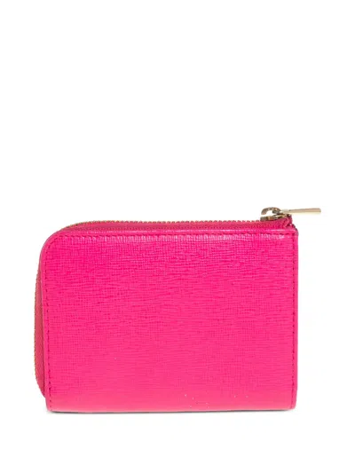Pre-owned Furla 2010s Leather Zip Wallet In Pink