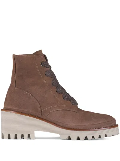 Ron White Eris Lace-up Lug-sole Boots In Multi