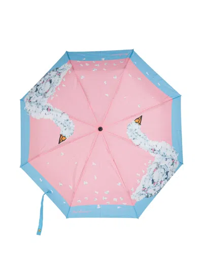Moschino Floral-print Umbrella In Pink
