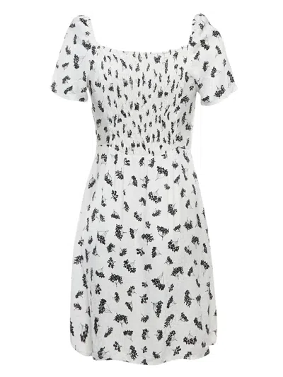 Pre-owned Maje Floral-print Mini Dress In White