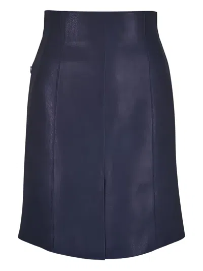 Akris Panelled Slit Midi Skirt In Brown