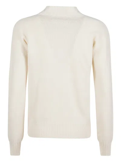 Drumohr Long Sleeve Ribbed Hem Crew Neck Sweater In Black