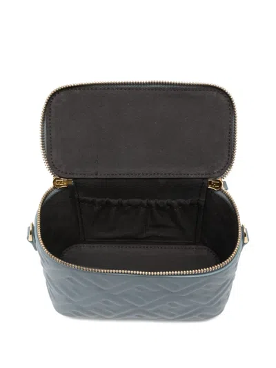 Fendi Vanity Nappa Leather Crossbody Bag Ff Motif In Blue