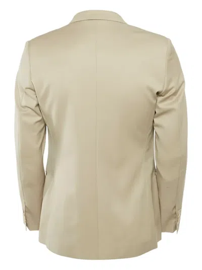Pre-owned Dolce & Gabbana Double-breasted Wool Blazer In Neutral