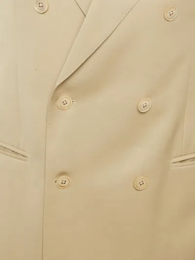 Pre-owned Dolce & Gabbana Double-breasted Wool Blazer In Neutral