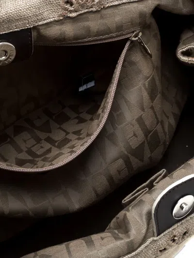 Pre-owned Furla Floral-pattern Shoulder Bag In Neutral