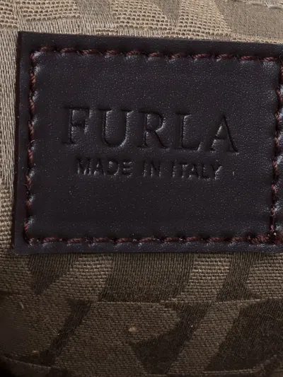 Pre-owned Furla Floral-pattern Shoulder Bag In Neutral