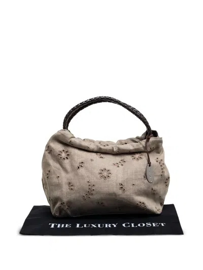 Pre-owned Furla Floral-pattern Shoulder Bag In Neutral