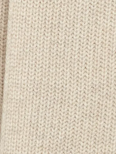Pre-owned Zadig & Voltaire Ribbed-knit Scarf In Neutral