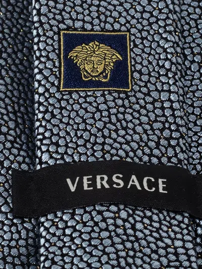 Pre-owned Versace 真丝领带 In Gray
