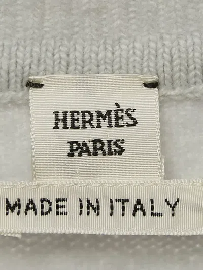 Pre-owned Hermes Brides De Gala-print Twillaine Sweater In Blue