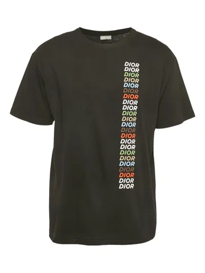 Pre-owned Dior Logo-print T-shirt In Black