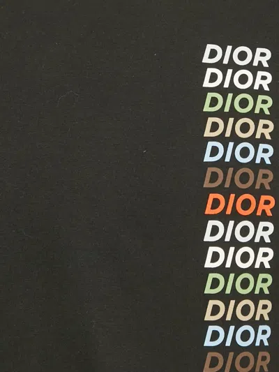 Pre-owned Dior Logo-print T-shirt In Black